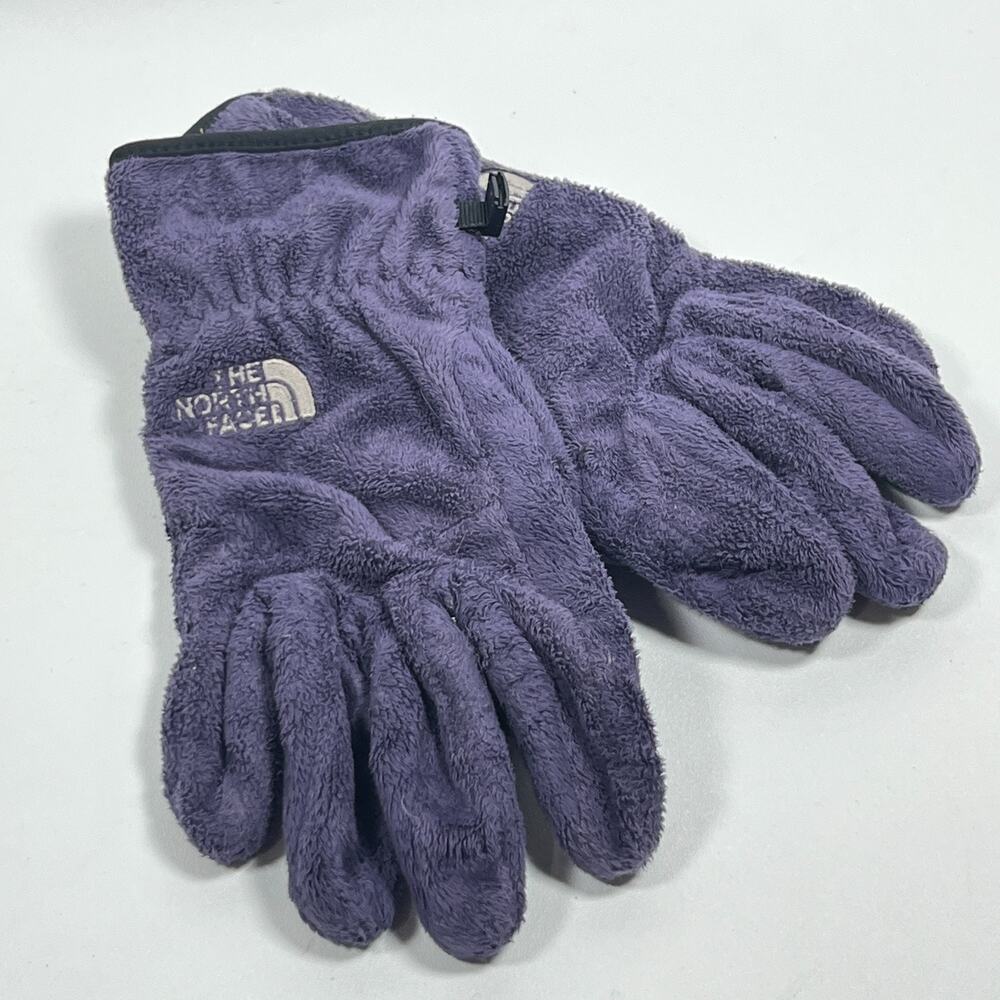 THE NORTH FACE Gloves Womens M Osito Etip Soft Plush Fleece Touchscreen Purple